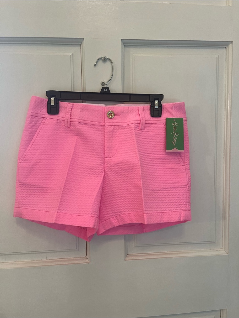 Lilly Pulitzer Bright Pink Textured Bermuda Shorts